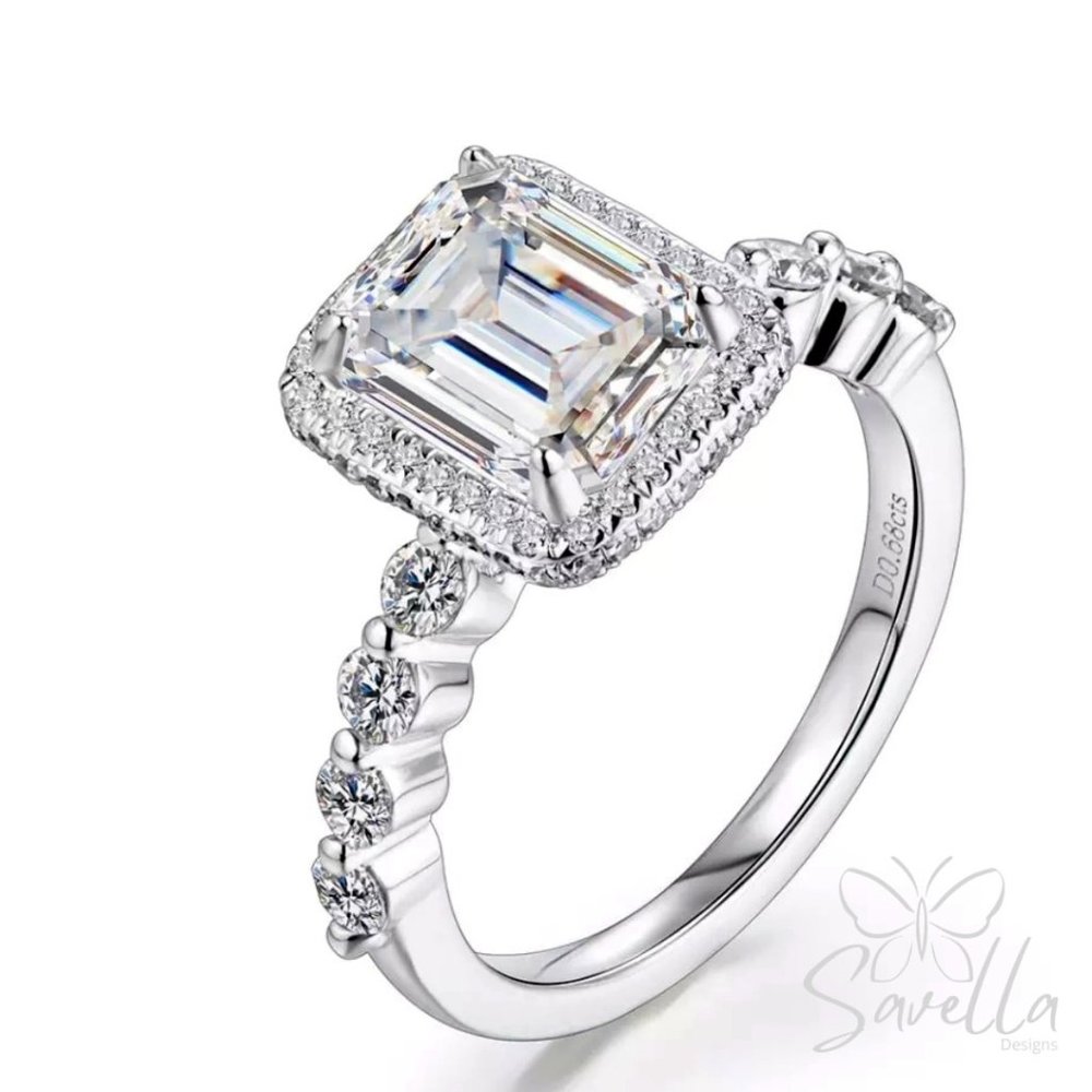 3.0ct 925 Silver Certified Moissanite “MILAN” Ring 18K Gold Plated